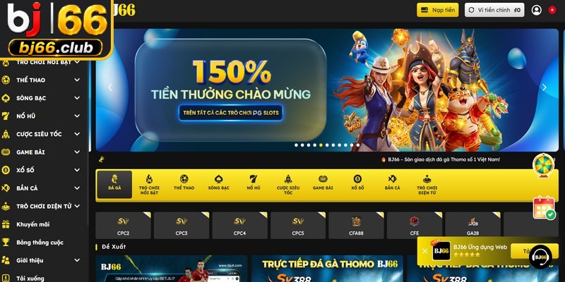 Khuyến mãi BJ66 nạp đầu dành riêng cho tân thủ khi gia nhập hệ thống