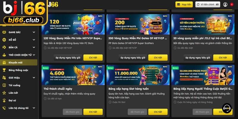 Khuyến mãi BJ66 VIP mang tới nhiều đặc quyền nâng tầm trải nghiệm cá cược